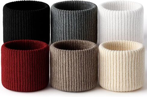 Geyoga 6 Pack Winter Neck Gaiters for Men Knitted Neck Warmers Ski Face Mask Cover Thick Windproof Scarf Winter Gaiters for Women Adults Youth Cold Weather Outdoor Activities in Saudi Arabia
