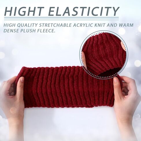 Geyoga 6 Pack Winter Neck Gaiters for Men Knitted Neck Warmers Ski Face Mask Cover Thick Windproof Scarf Winter Gaiters for Women Adults Youth Cold Weather Outdoor Activities in Saudi Arabia