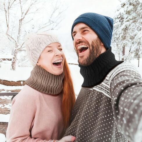 Geyoga 6 Pack Winter Neck Gaiters for Men Knitted Neck Warmers Ski Face Mask Cover Thick Windproof Scarf Winter Gaiters for Women Adults Youth Cold Weather Outdoor Activities in Saudi Arabia