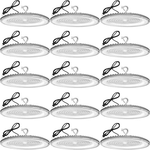 4 Pack 500W UFO LED LED High Bay Light ، 120VAC ، 5000K Daylight Bay Lighting ، IP66 مقاوم للماء ، 71050LM ، 2150W MH/HPS مع إضاءة منطقة التوصيل للمستودع/متجر/ورشة/مرآب/حظيرة/صالة رياضية/مصنع in Kuwait