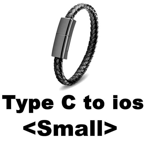 USB C to iOS Bracelet Charger 7.9in Portable Short Charging Cable Fashion Fast Data Transfer Cord Interesting Valentine's Day/Birthday/Thanksgiving Day Gift in Saudi Arabia