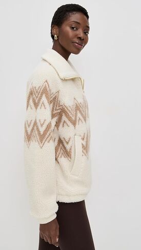 Varley Women's Hendrik Half Zip Faux Sherpa Pullover in Saudi Arabia