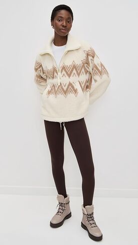 Varley Women's Hendrik Half Zip Faux Sherpa Pullover in Saudi Arabia