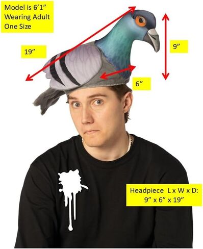 زي قبعة الحمام للهالوين، للنساء والرجال، مقاس واحد للبالغين in Kuwait