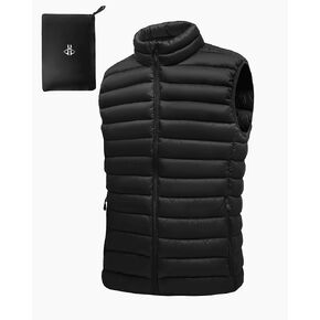 WHN Men's Puffer Vest Outerwear Lightweight Warm Winter Packable Insulated Zipper Sleeveless Jacket for Golf Running in Saudi Arabia