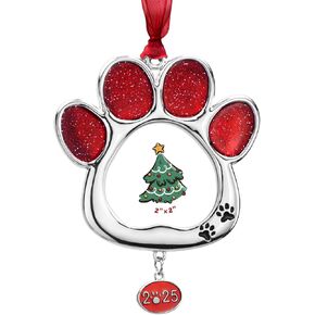 Christmas Tree Ornament Picture Frame Holiday Keepsake Gift Home Decor Christmas Decorations Xmas Gifts Pendant with 2.5" Photo Frame Insert (Golden 2024) in Kuwait