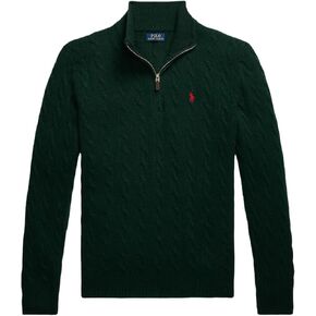 POLO RALPH LAUREN Men's Quarter-Zip Wool Blend Sweater (X-Large, Red) in Kuwait