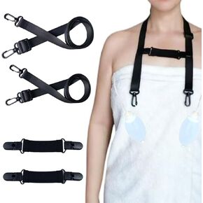 حبل حامل تصريف ما بعد العمليات الجراحية مع مشابك، عبوتان، حامل تصريف بعد جراحة البطن، أسود in Kuwait