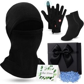 4 Pieces Winter Balaclavas Gloves Sets Windproof Warm Face Mask Heated Socks Waterproof Touchscreen Gloves Cold Weather Gift for Women Ski Outdoor Anti-slip Thermal Socks in Saudi Arabia