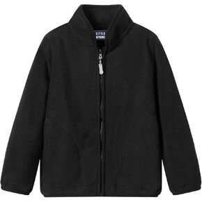 LittleSpring Boys Girls Lightweight Fleece Jackets Zip Up Solid Color 2-10 Years in Saudi Arabia