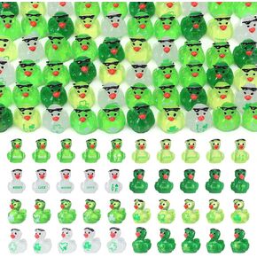 150 Pcs 4th of July Mini Resin Ducks Patriotic Tiny Duck Figurines Bulk Memorial Day Blue Red White Miniature Figures for Independence Day Garden Landscape Micro Decor(100 Pcs,Beach) in Kuwait