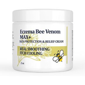 High Strength Bee Venom Cream, Dyshidrotic Eczema Ointment, Heat Rash, Itching, Eczema, Psoriasis, Leg, Stomach, Foot, Hand, Irritated Skin, All Age Care in Saudi Arabia