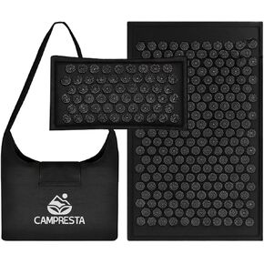 Acupressure Mat and Pillow Set with Carry Bag, Linen Cotton Mat with HIPS Spikes for Comfort and Wellness in Saudi Arabia