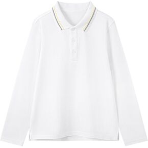 eton kidd Unisex Long Sleeve Polo Shirt Refined Ribbed Collar Classic Button Placket Durable Cotton Blend in Saudi Arabia