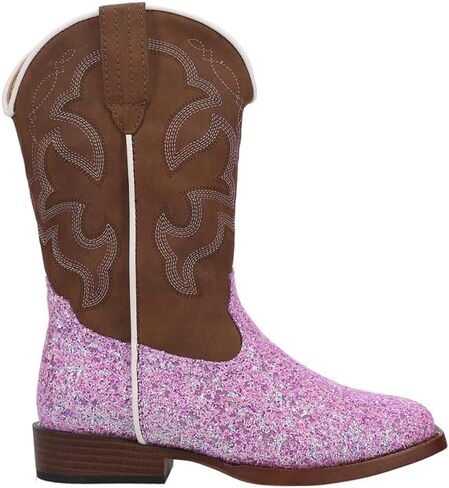 حذاء طويل غربي من Roper Girls Glitter Blast (طفل صغير/طفل صغير)، أرجواني، 3 in Saudi Arabia