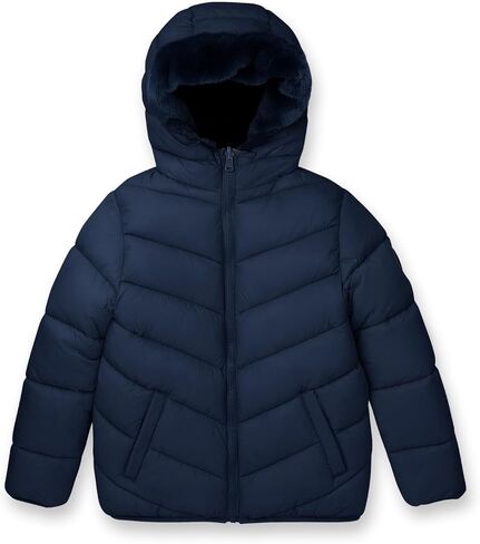 solomate Girls Winter Coats with Hood - 6-14Y Revisable Girls' Outerwear Puffer Jackets & Coats for Kids in Saudi Arabia