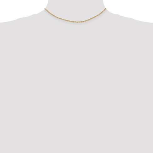 Diamond2Deal 14k Yellow Gold 1.84mm Quadruple Rope Chain Necklace for Men Women in Saudi Arabia