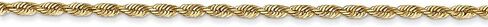 Diamond2Deal 14k Yellow Gold 1.84mm Quadruple Rope Chain Necklace for Men Women in Saudi Arabia