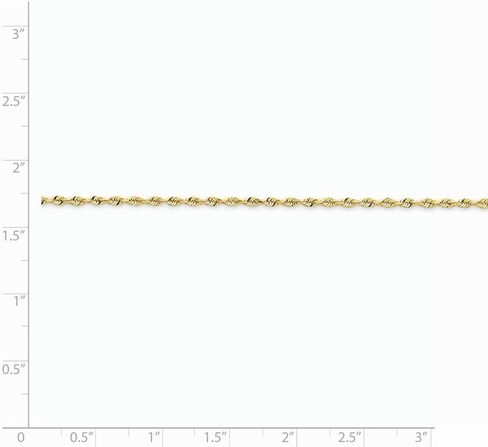 Diamond2Deal 14k Yellow Gold 1.84mm Quadruple Rope Chain Necklace for Men Women in Saudi Arabia