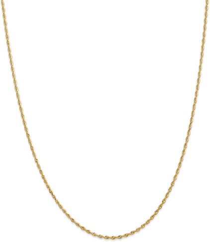 Diamond2Deal 14k Yellow Gold 1.84mm Quadruple Rope Chain Necklace for Men Women in Saudi Arabia