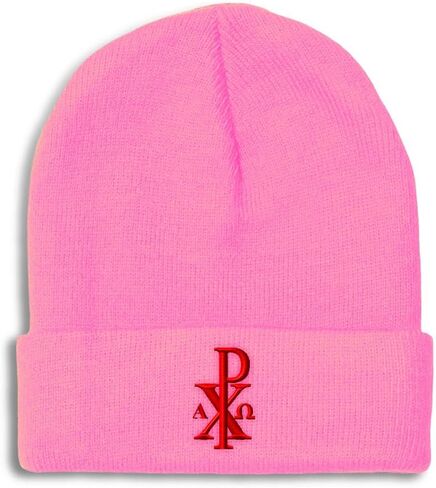 Beanies for Men Chi Rho with Alpha Omega Skull Cap Winter Hats Women Acrylic One Size in Saudi Arabia
