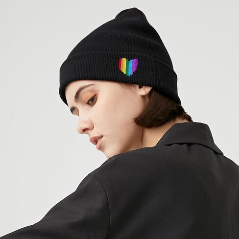 Rainbow Beanie Pride Beanies LGBT Knit Cap - Pride Stuff Gifts for Men Women in Saudi Arabia