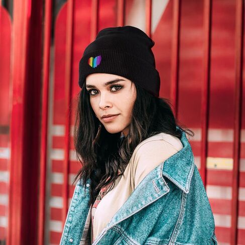 Rainbow Beanie Pride Beanies LGBT Knit Cap - Pride Stuff Gifts for Men Women in Saudi Arabia
