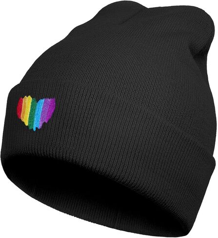 Rainbow Beanie Pride Beanies LGBT Knit Cap - Pride Stuff Gifts for Men Women in Saudi Arabia