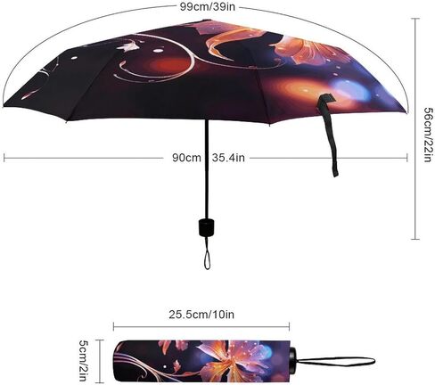 Portable High-density carbon steel structure Portable Travel Umbrella Windproof 3‑Fold Smooth Auto Open Compact Protective in Saudi Arabia