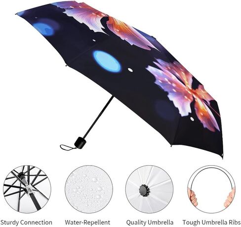 Portable High-density carbon steel structure Portable Travel Umbrella Windproof 3‑Fold Smooth Auto Open Compact Protective in Saudi Arabia