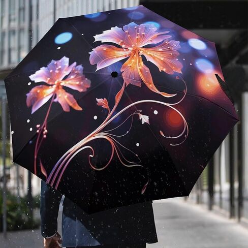 Portable High-density carbon steel structure Portable Travel Umbrella Windproof 3‑Fold Smooth Auto Open Compact Protective in Saudi Arabia