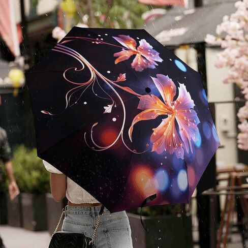 Portable High-density carbon steel structure Portable Travel Umbrella Windproof 3‑Fold Smooth Auto Open Compact Protective in Saudi Arabia