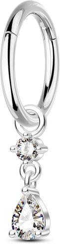 COCHARM Clicker Belly Button Rings 14G Gold Plated Belly Navel Rings for Women Dangle Navel Piercing Jewelry Stainless Steel 8/10MM in Saudi Arabia