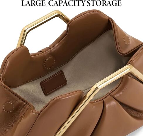 2026 New Brown Clutch for Women | Elegant Evening Handbag for Wedding Guests, Parties & Prom | Chic Ladies Purse (Bolsos para Mujer) in Kuwait