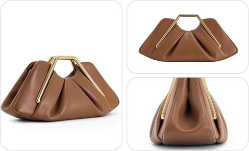 2026 New Brown Clutch for Women | Elegant Evening Handbag for Wedding Guests, Parties & Prom | Chic Ladies Purse (Bolsos para Mujer) in Kuwait