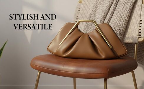 2026 New Brown Clutch for Women | Elegant Evening Handbag for Wedding Guests, Parties & Prom | Chic Ladies Purse (Bolsos para Mujer) in Kuwait