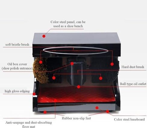 Fully Automatic Electric Shoe Polisher Machine, Induction Shine, Low Noise, Ideal for Home & Commercial Use, Fast & Efficient Footwear Care in Saudi Arabia