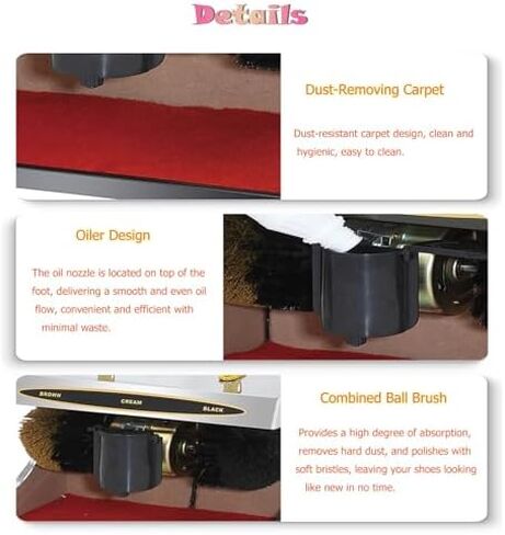 Automatic Shoe Polishing Machine - Dual Brush Electric Shoe Shine Polisher for Home, Office, Hotel & Bank - Compact, Efficient & Easy to Use Shoe Care Solution in Saudi Arabia