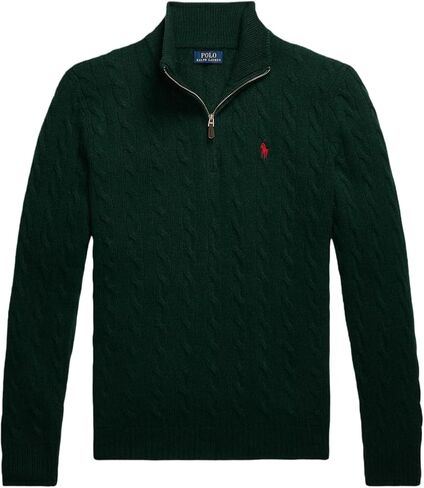 POLO RALPH LAUREN Men's Quarter-Zip Wool Blend Sweater (X-Large, Red) in Kuwait