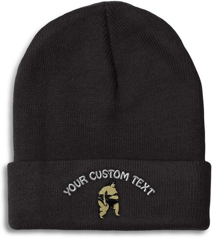 Custom Beanies for Men Sumo Wrestler Martial Arts Skull Cap Winter Hats Women Acrylic One Size in Saudi Arabia