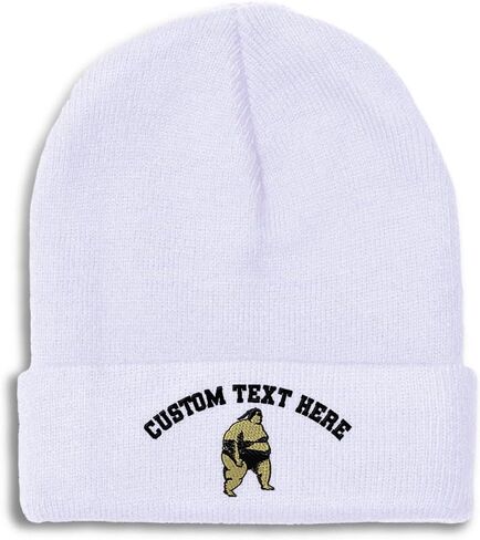 Custom Beanies for Men Sumo Wrestler Martial Arts Skull Cap Winter Hats Women Acrylic One Size in Saudi Arabia