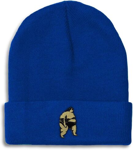 Custom Beanies for Men Sumo Wrestler Martial Arts Skull Cap Winter Hats Women Acrylic One Size in Saudi Arabia