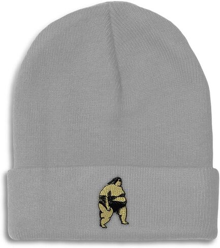 Custom Beanies for Men Sumo Wrestler Martial Arts Skull Cap Winter Hats Women Acrylic One Size in Saudi Arabia