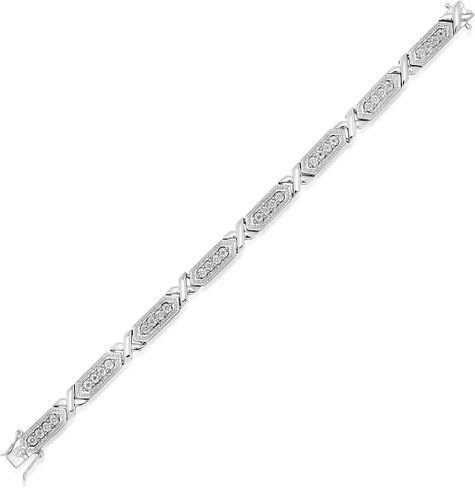 Dazzlingrock Collection 0.20 Carat (ctw) Round White Diamond Ladies Tennis Bracelet, 925 Sterling Silver in Saudi Arabia