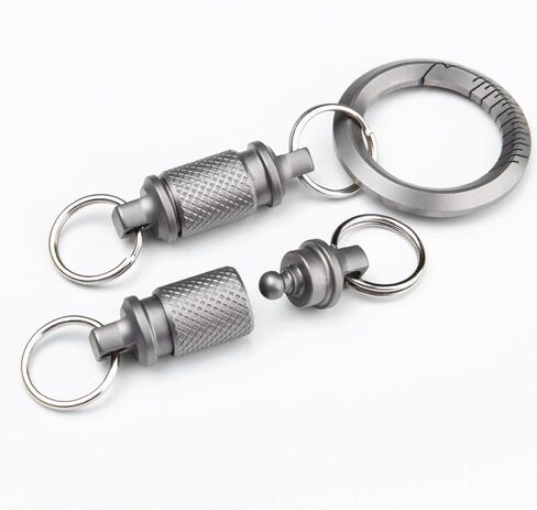 1pc Mini Rotary Buckle Titanium Alloy Keychain Wind Bell Connector Stainless Steel Key Ring Tool Non-slip in Saudi Arabia