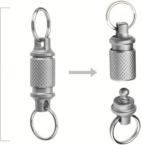 1pc Mini Rotary Buckle Titanium Alloy Keychain Wind Bell Connector Stainless Steel Key Ring Tool Non-slip in Saudi Arabia