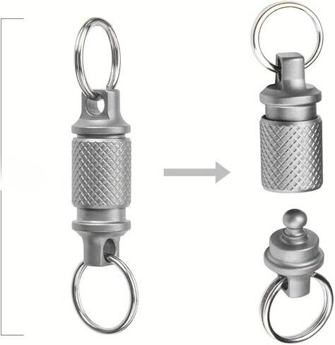 1pc Mini Rotary Buckle Titanium Alloy Keychain Wind Bell Connector Stainless Steel Key Ring Tool Non-slip in Saudi Arabia