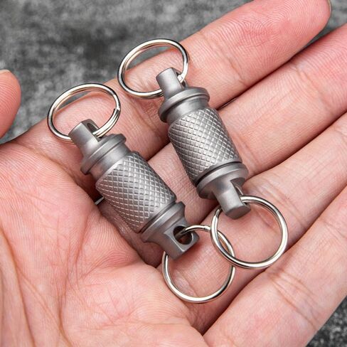 1pc Mini Rotary Buckle Titanium Alloy Keychain Wind Bell Connector Stainless Steel Key Ring Tool Non-slip in Saudi Arabia