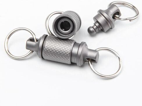 1pc Mini Rotary Buckle Titanium Alloy Keychain Wind Bell Connector Stainless Steel Key Ring Tool Non-slip in Saudi Arabia