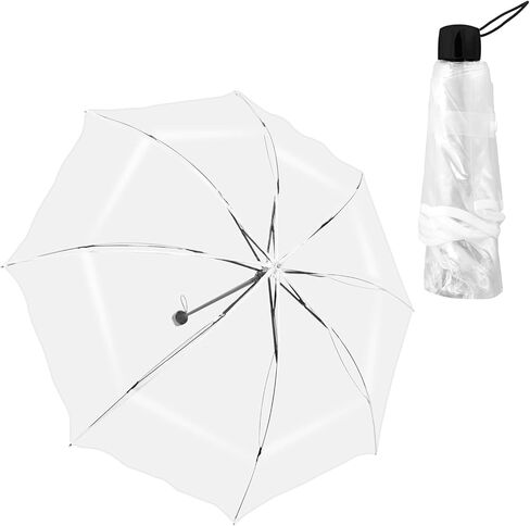Transparent Folding Wedding Umbrella, 8 Ribs, Windproof, Manual Open/Close Transparent Umbrella for Photographers in Saudi Arabia